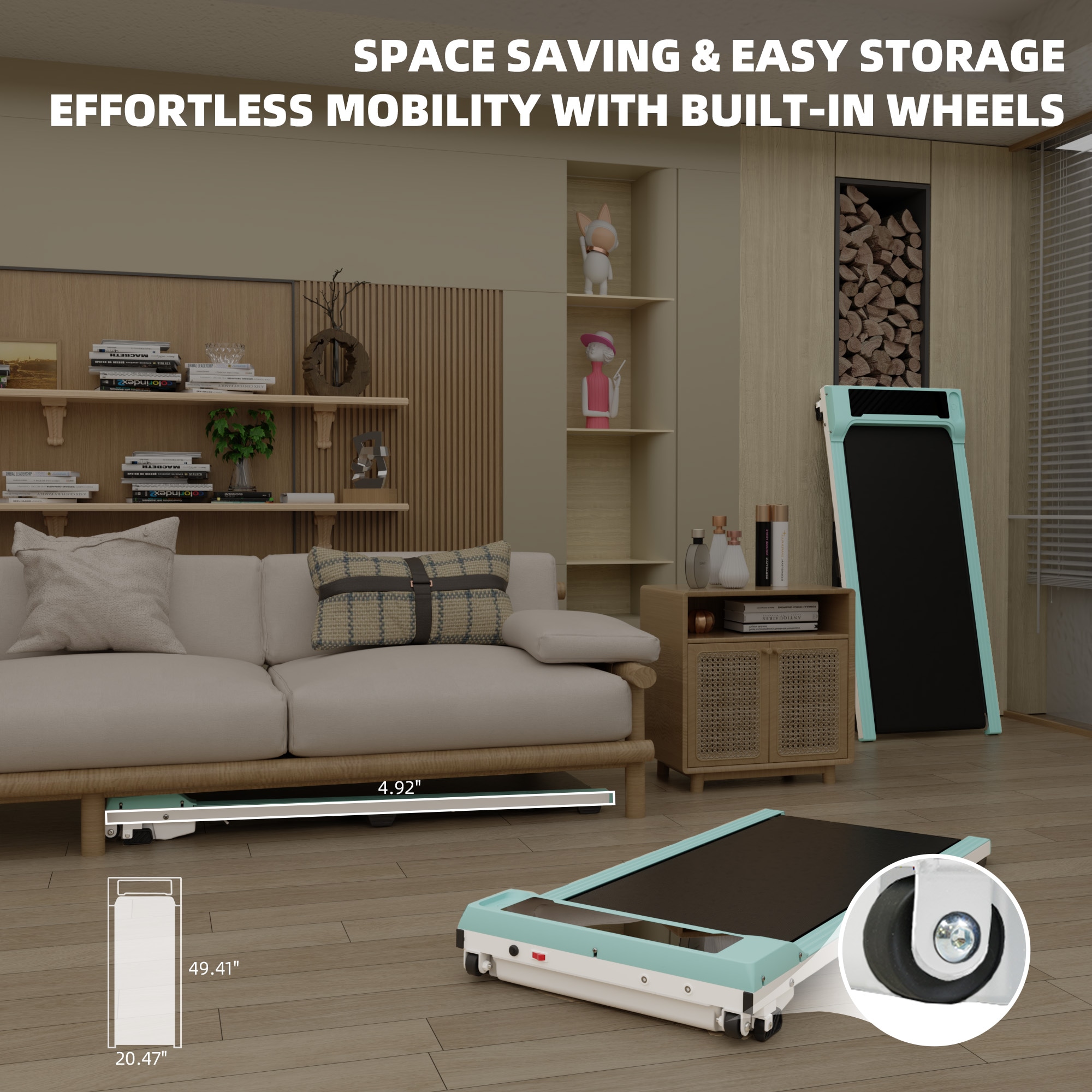 Walking Pad Under Desk Treadmill,Portable Small Treadmills For Home And Office,Super Quiet Motorized Walking Jogging Running Machine With Remote Control_voghion.com